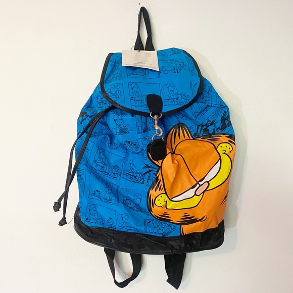 Vintage Handbags - NWT Vintage 1993 Accessory Network Garfield Comic Strip Backpack